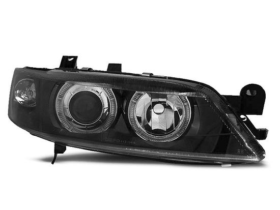 Передние фары Opel Vectra B angel eyes black