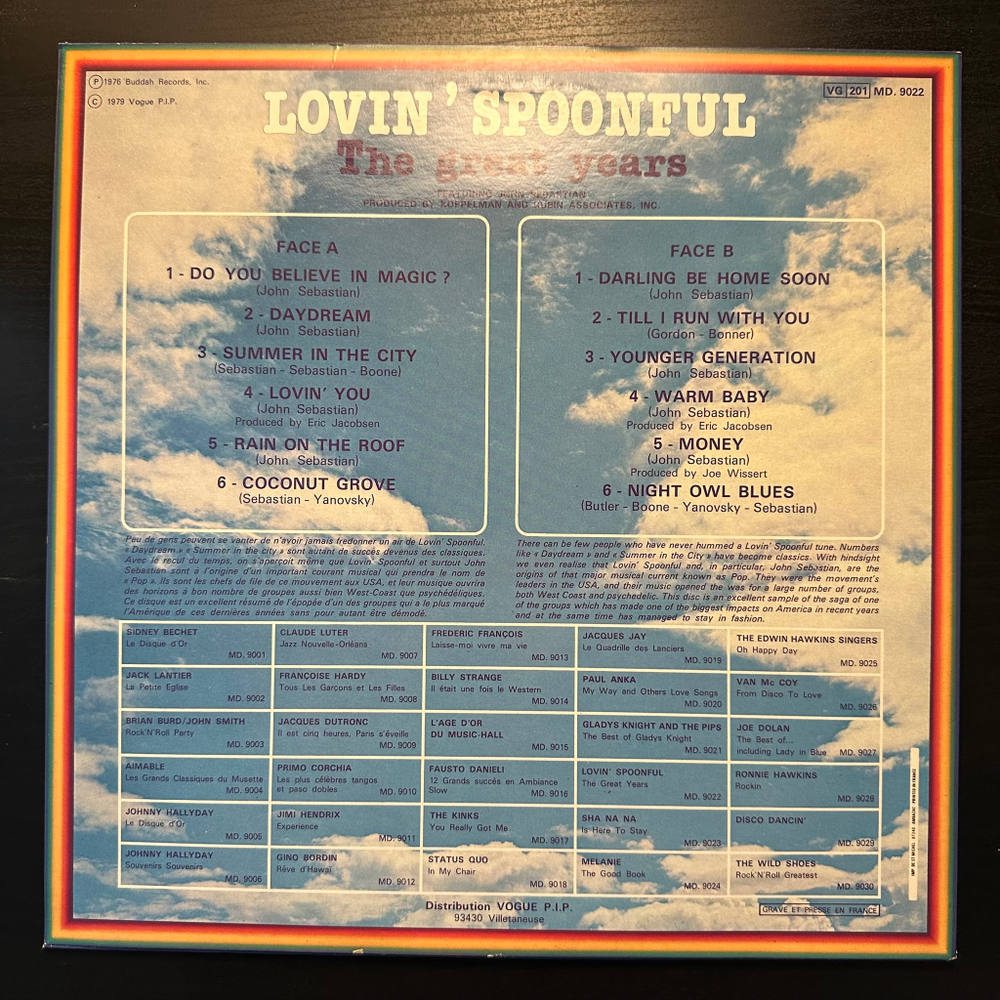 The Lovin' Spoonful - The Great Years (Франция 1979г.)