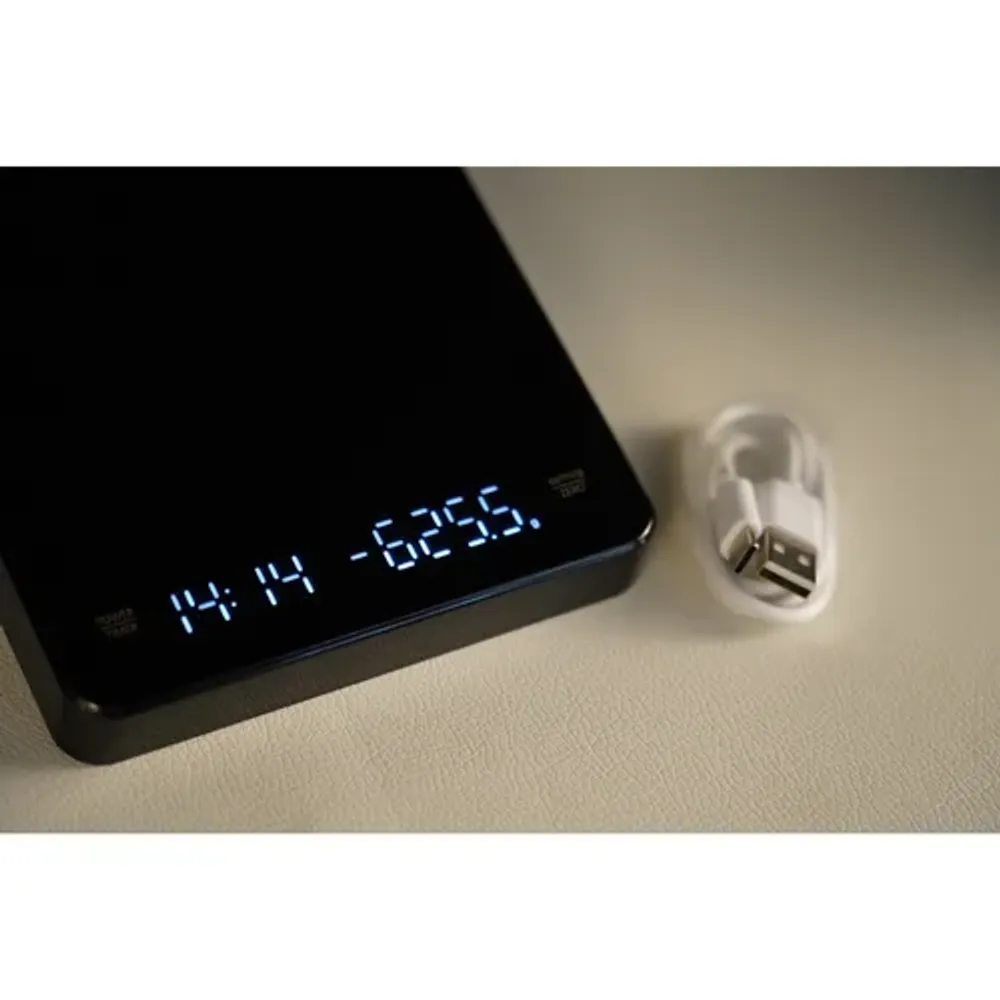 Весы кофейные портативные черные 0,1-3000гр 13*15 см h2 см USB зарядка P.L. Barbossa