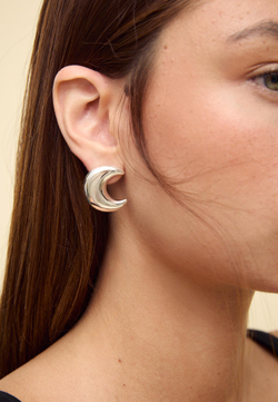 STRADIVARIUS Комплект из 2 пар сережек, серый