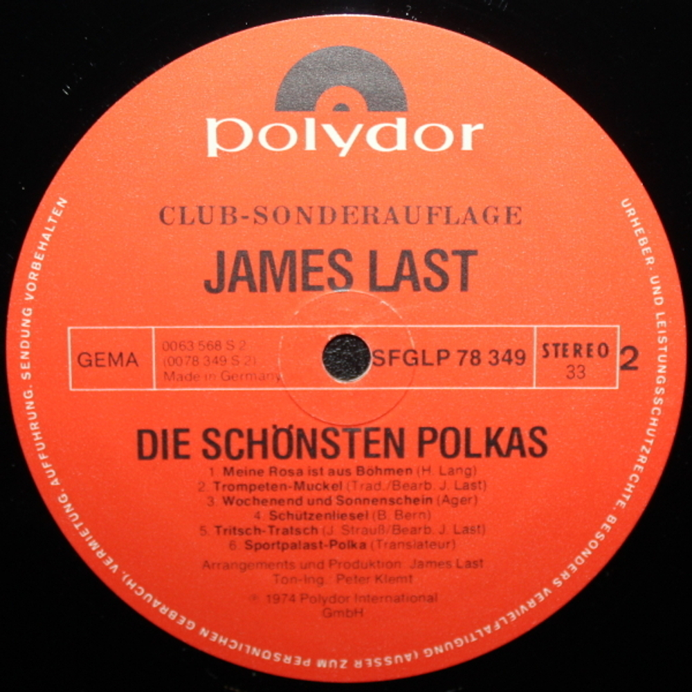 James Last / Die Sch?nsten Polkas (LP)