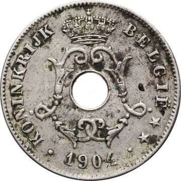 10 сантимов 1904 Бельгия (надпись на голландском - KONINKRIJK BELGIË)