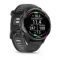 Умные часы Garmin Forerunner 970 угольно-серый DLC Titanium с черным корпусом и черным/прозрачным белым ремешком