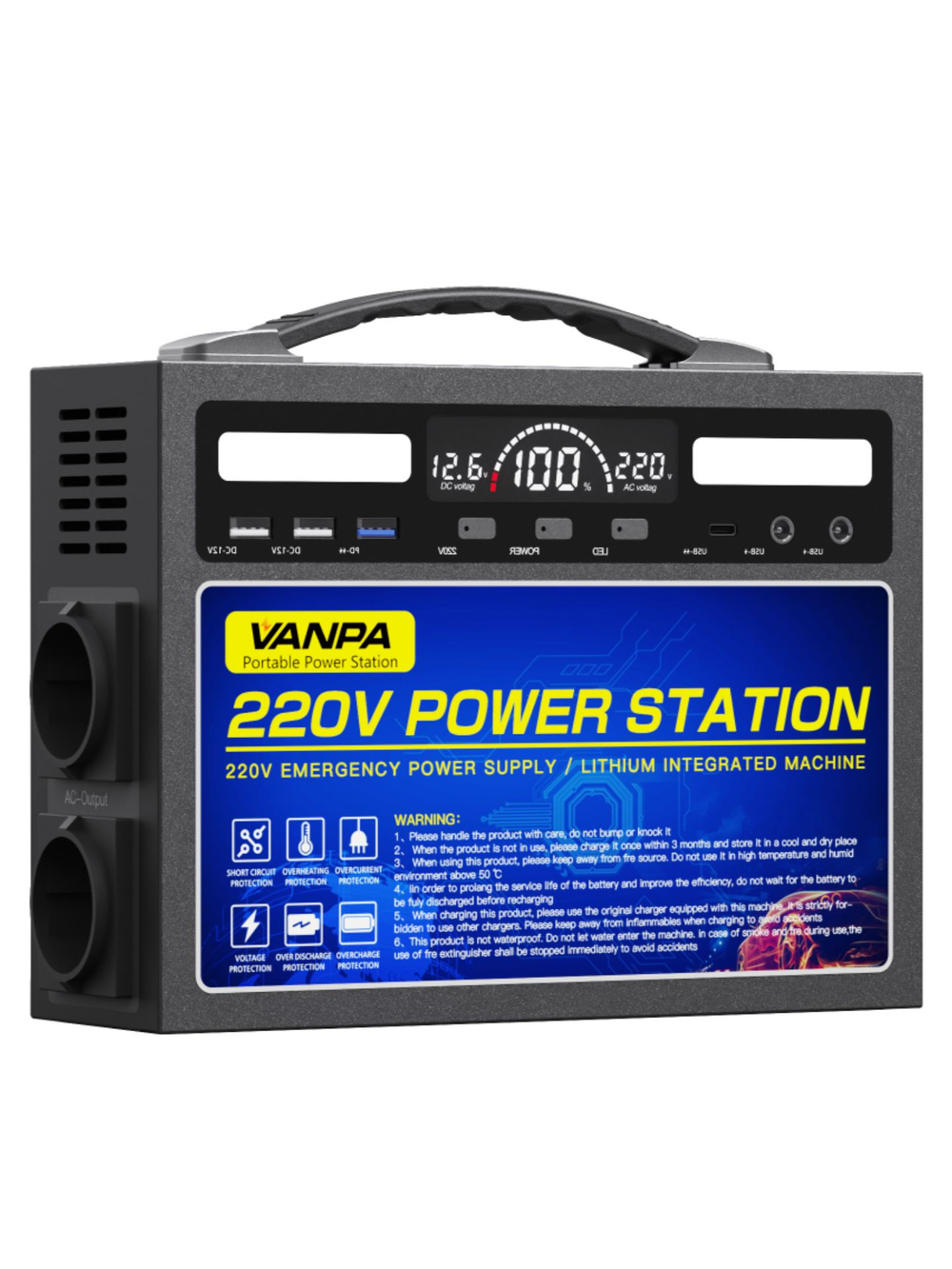 Электростанция портативная 220В 200Wh 400W VANPA FA-400-200