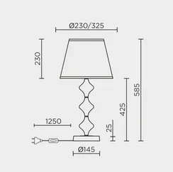 Интерьерная настольная лампа  ML.6105.01TL WH Modelux