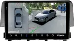 Магнитола для Honda Civic 10 2015-2021 - Teyes CC3-2K-360 монитор 9.5" 2K QLED на Android 10, Быстрая, CarPlay, 4G SIM-слот, 4 камеры в комплекте