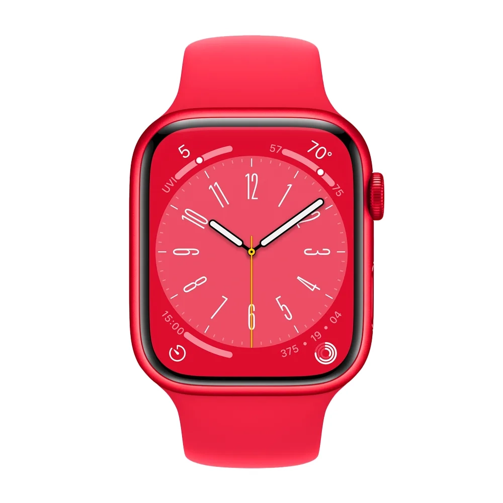Умные часы Apple Watch Series 8 GPS, 45mm, Aluminium Case with Sport Band, Red (Красный)