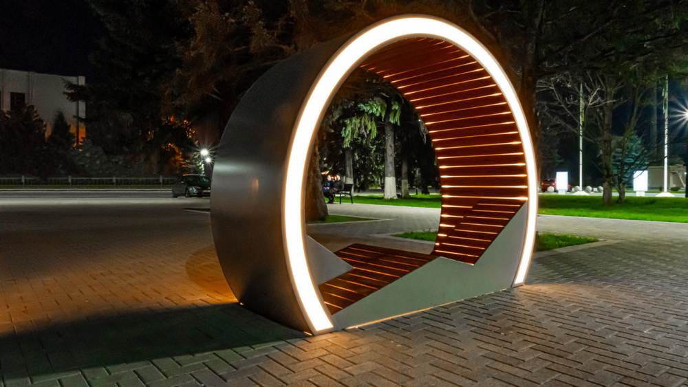 Светящаяся скамейка «Circle»