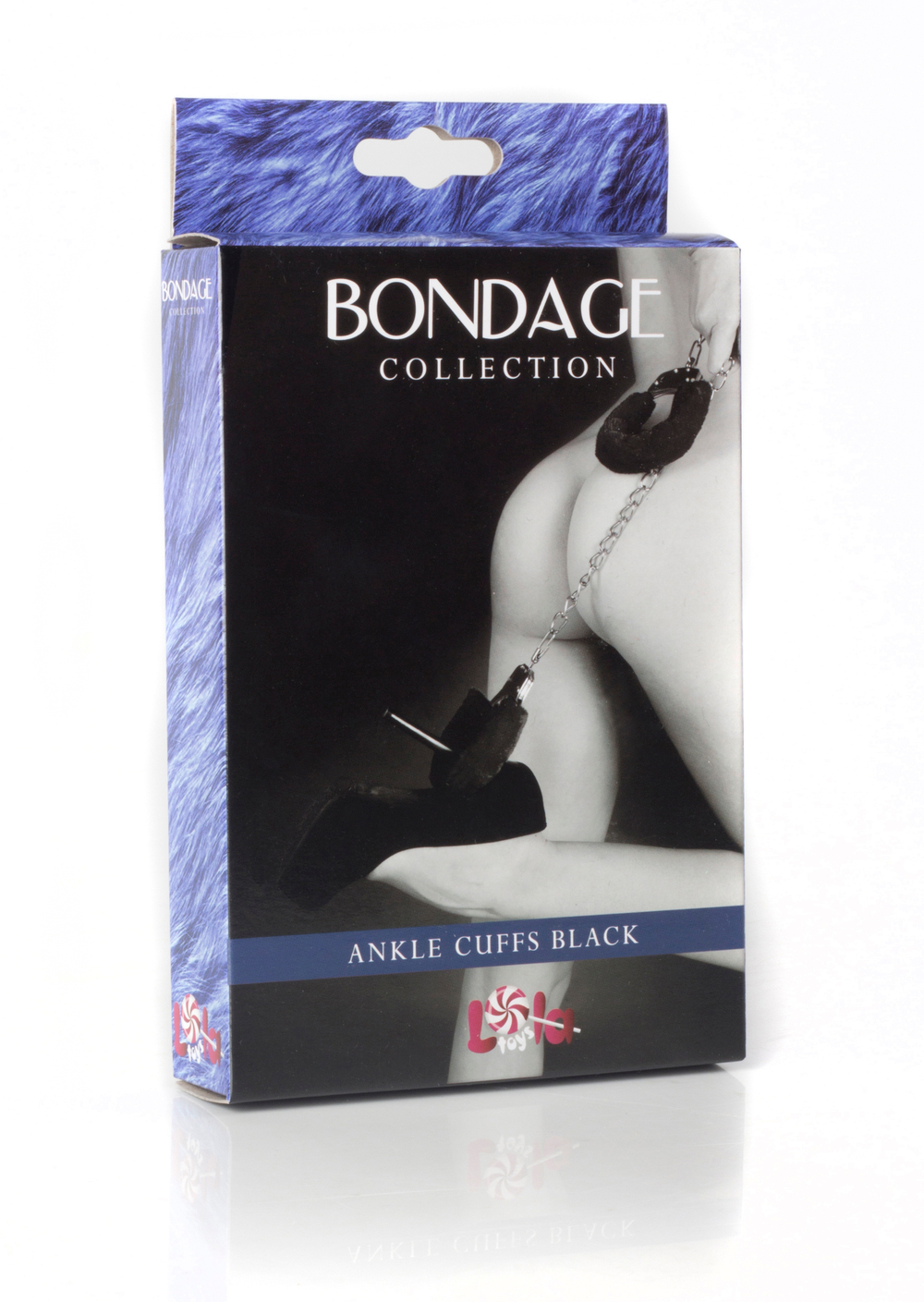 Меховые оковы на ноги BONDAGE, черные