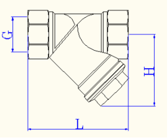 Фильтр сетчатый Valtec 1/2" ВР-ВР косой арт. VT.192.N.04