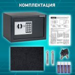Сейф мебельный DASWERK SC-200EL (200х310х200 мм), электронный замок, графит, 291341