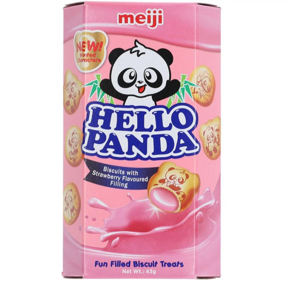 Печенье Meiji Hello Panda с клубничной начинкой 42 гр (10шт)