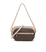 кожаная сумка через плечо 2в1 jet set logo Michael Kors - коричневый(32R3GJ6C4L)