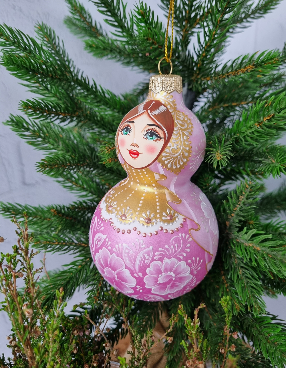 Матрёшка стеклянная Елена