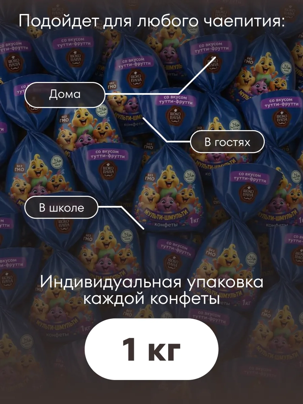 Конфеты мини "МУЛЬТИ-ШМУЛЬТИ" 1 кг.