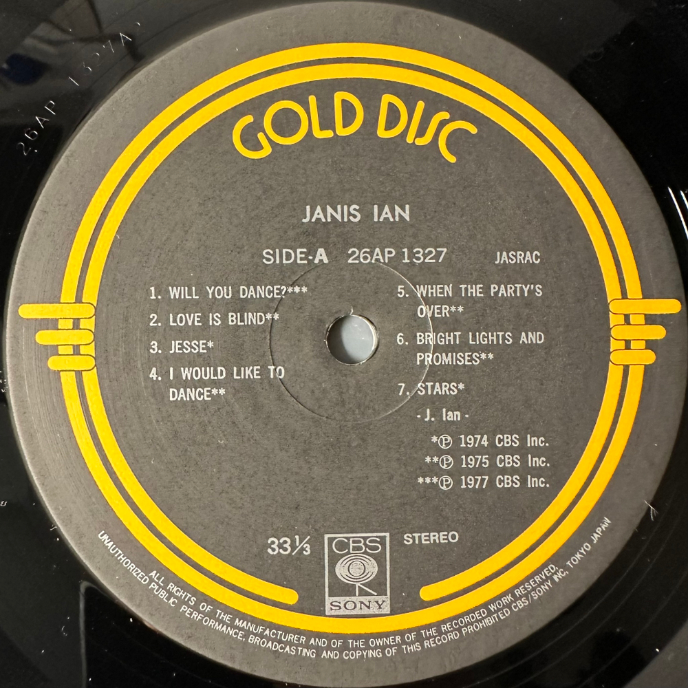Janis Ian ‎– Gold Disc (Япония 1978г.)