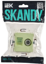 SKANDY Розетка двойная TV+RJ45 кат.6 SK-A15G мятный IEK
