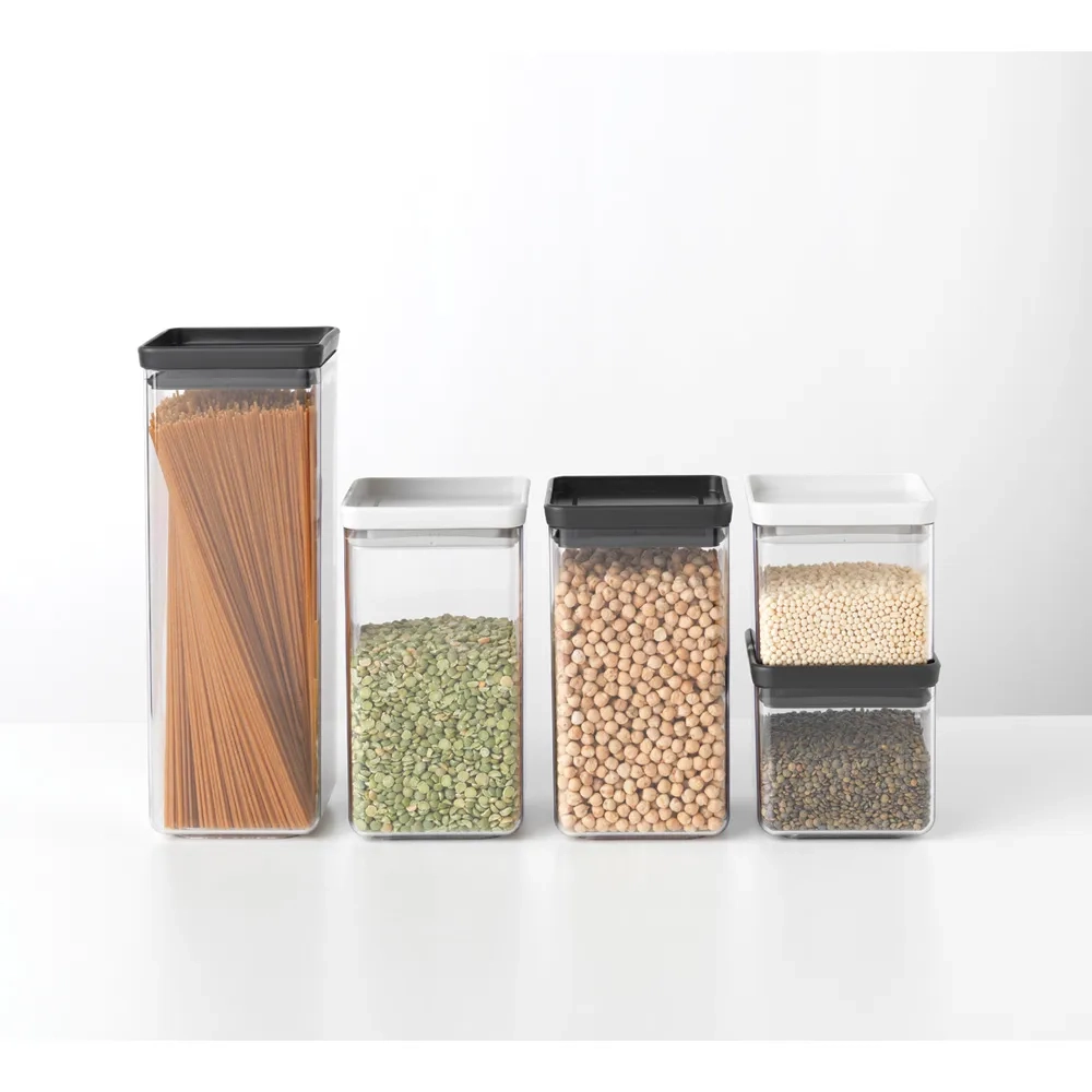 Brabantia Контейнер квадратный 2,5л, серый 122408