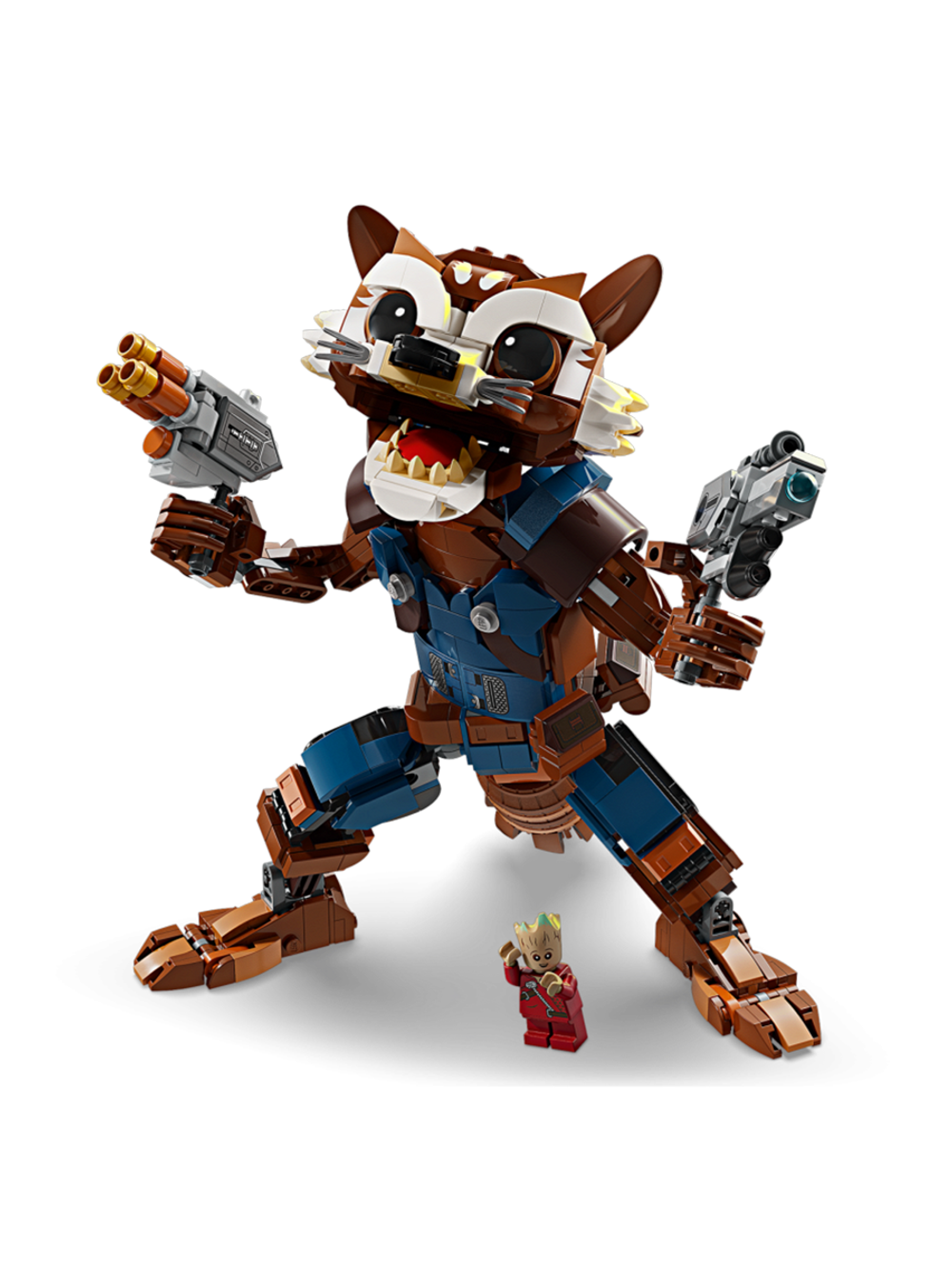Конструктор Лего Марвел Енот Ракета и Малыш Грут 76282 | LEGO Marvel Rocket & Baby Groot фигурка ракеты 566 деталей 10+