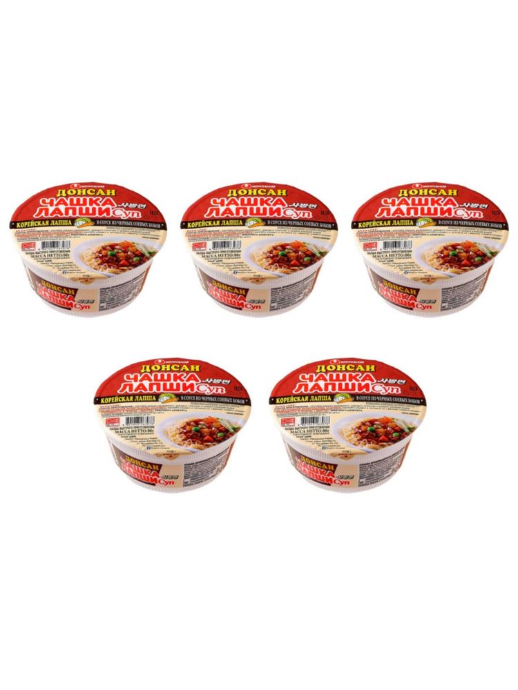 Лапша Донсан Nongshim Соус из черных соевых бобов 96 г 5 шт