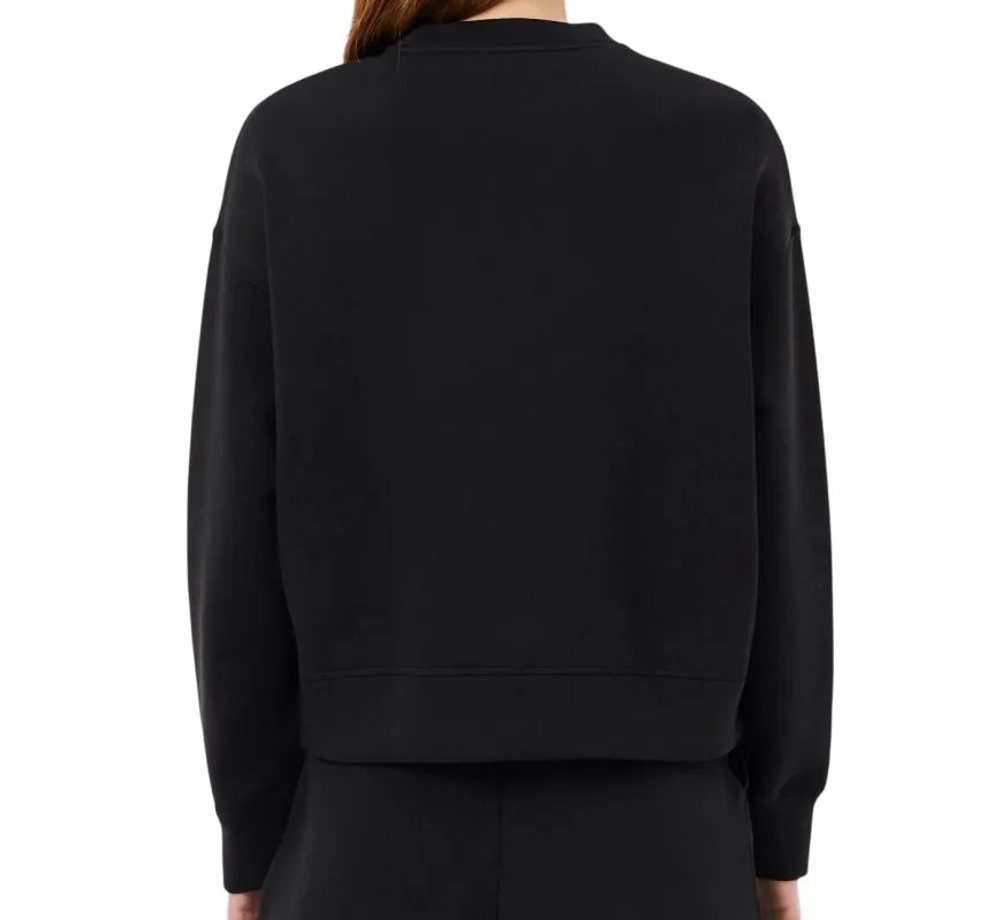 Женская Кофта теннисная Lacoste Oversized Double Face Jersey - black