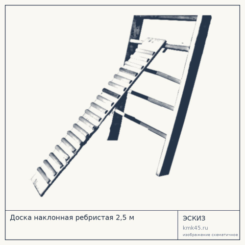 Доска наклонная ребристая 2,5 м — от 4 900 ₽