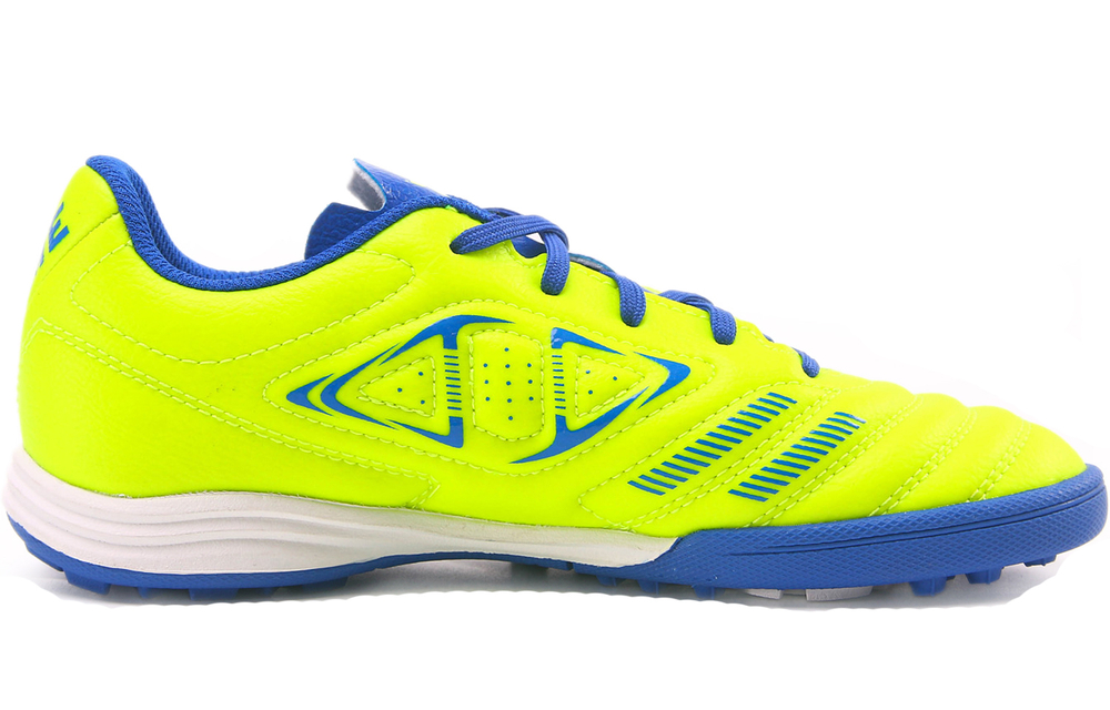 KELME Youth Training Collection TF Turf Slip Resistant, Abrasion Resistant, Breathable Soccer Shoes Unisex Yellow Blue