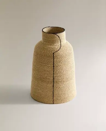 ZARA HOME ВЫСОКАЯ ВАЗА, ЭКРЮ/ЧЕРНЫЙ