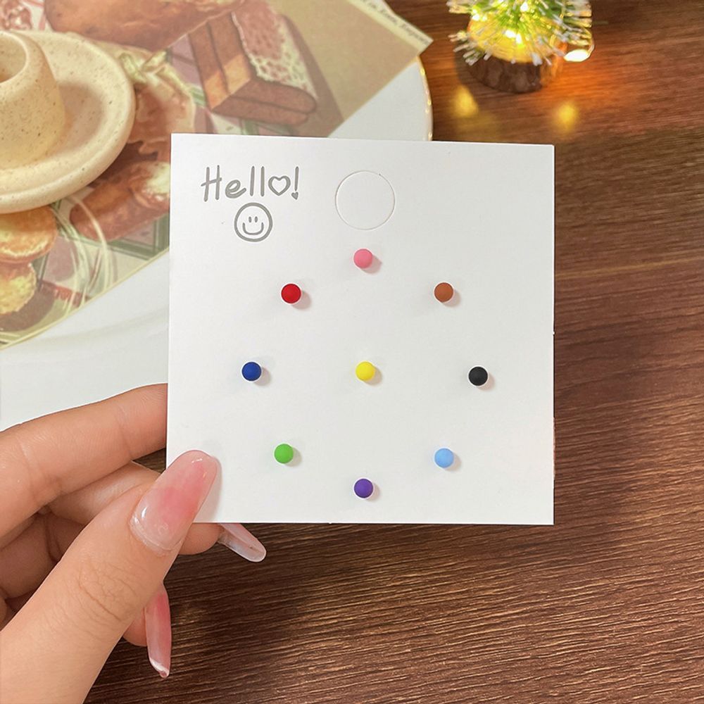 Набор сережек "Rainbow" 9 шт Набор сережек "Rainbow" 9 шт