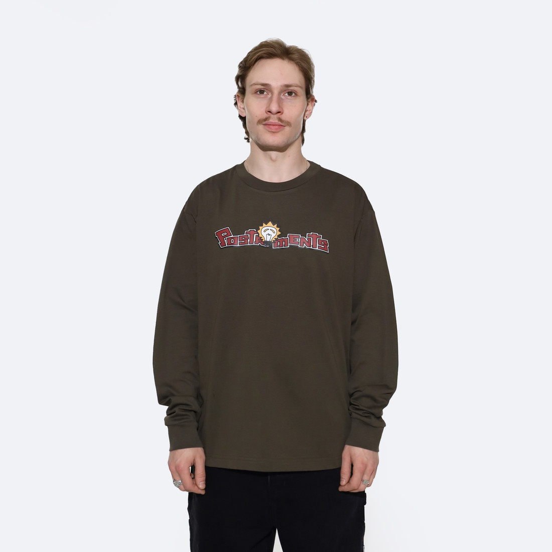 Купить Лонгслив Postaments Think (khaki)