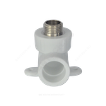 Угольник PP-R комбинированный белый Дн 25х3/4" НР с креплением PRO VALFEX 10121125-PRO