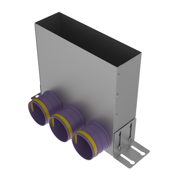 Provent VPU 300×90/75×3 пленум угловой прямоугольный на 3 выхода