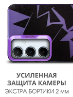 Дизайнерский чехол из пластика для SAMSUNG GALAXY A55 с усиленной защитой камеры и глянцем