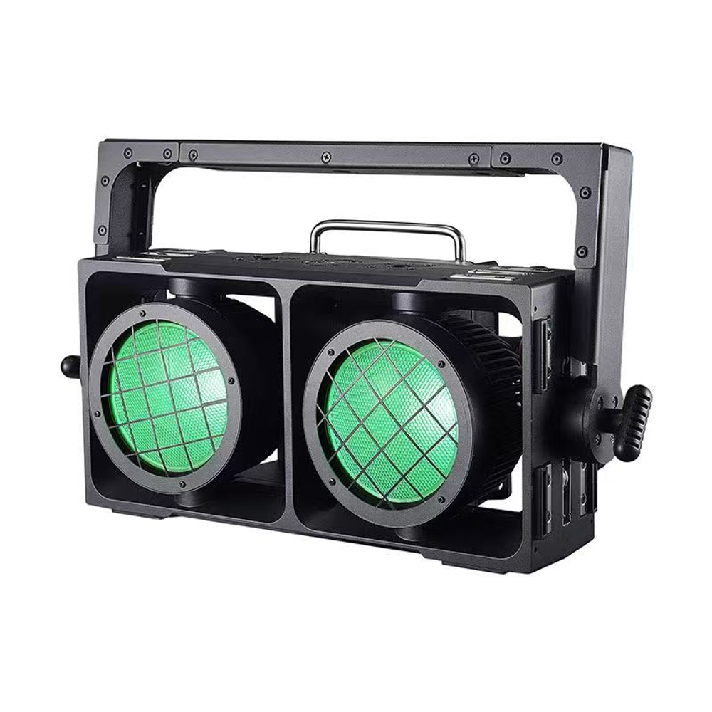 Светодиодный заливающий светильник (LED Par Blinder) 2×300W RGBA + Warm White, IP65