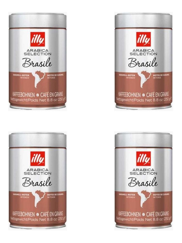 Кофе в зернах ILLY Бразилия 250 г, 4 шт