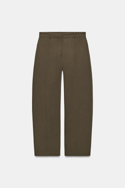 ZARA БРЮКИ BALLOON ZW COLLECTION, ХАКИ