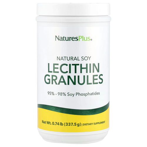 NaturesPlus, натуральный соевый лецитин в гранулах, 337,5 г (0,74 фунта)