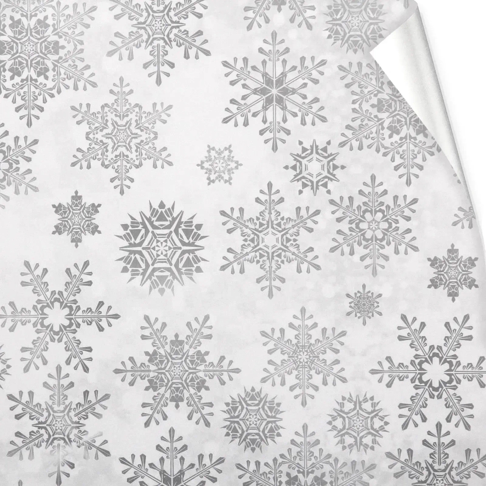 Бумага упаковочная 50х70 см «Метель», серебро