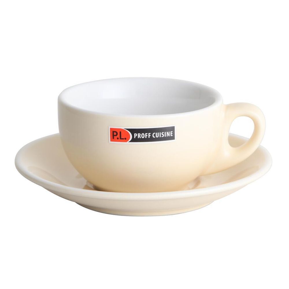 Чайная пара 220 мл бежевая d 9,8 см h5,5 см Barista (Бариста) P.L. Proff Cuisine [6]