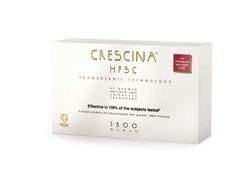 Crescina Transdermic HFSC 100% RE-GROWTH + ANTI-HAIR LOSS КОМПЛЕКС лосьон для возобновления роста волос + лосьон против выпадения волос для женщин. Дозировка 1300 / 10+10 ампул