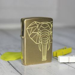Оригинальная зажигалка zippo Слон с гравировкой на заказ