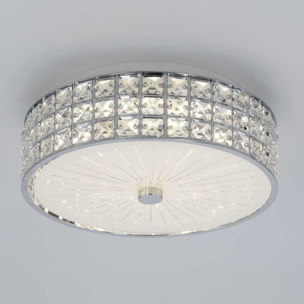 Citilux Портал CL32413G1 LED RGB Люстра хрустальная с пультом Хром