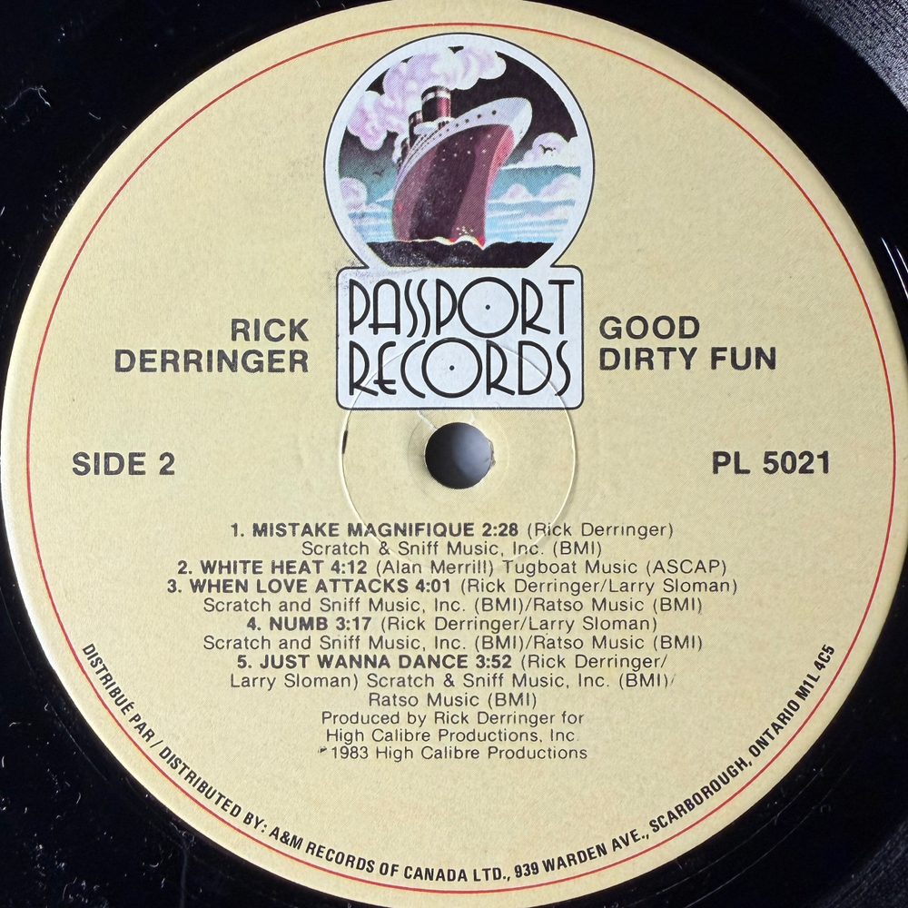 Rick Derringer ‎– Good Dirty Fun (Канада 1983г.)