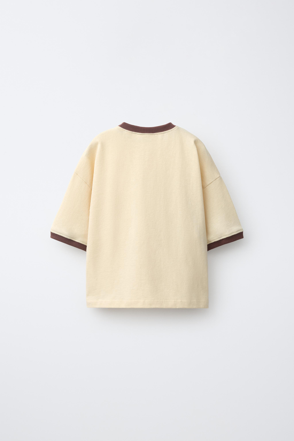 ZARA ФУТБОЛКА С АНИМАЛИСТИЧЕСКИМ ПРИНТОМ, ЭКРЮ