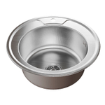 Мойка круг d 51 (0,8) вып 3 1/2 MIXLINE (глуб чаши 18см) с сифоном  ДЕКОР