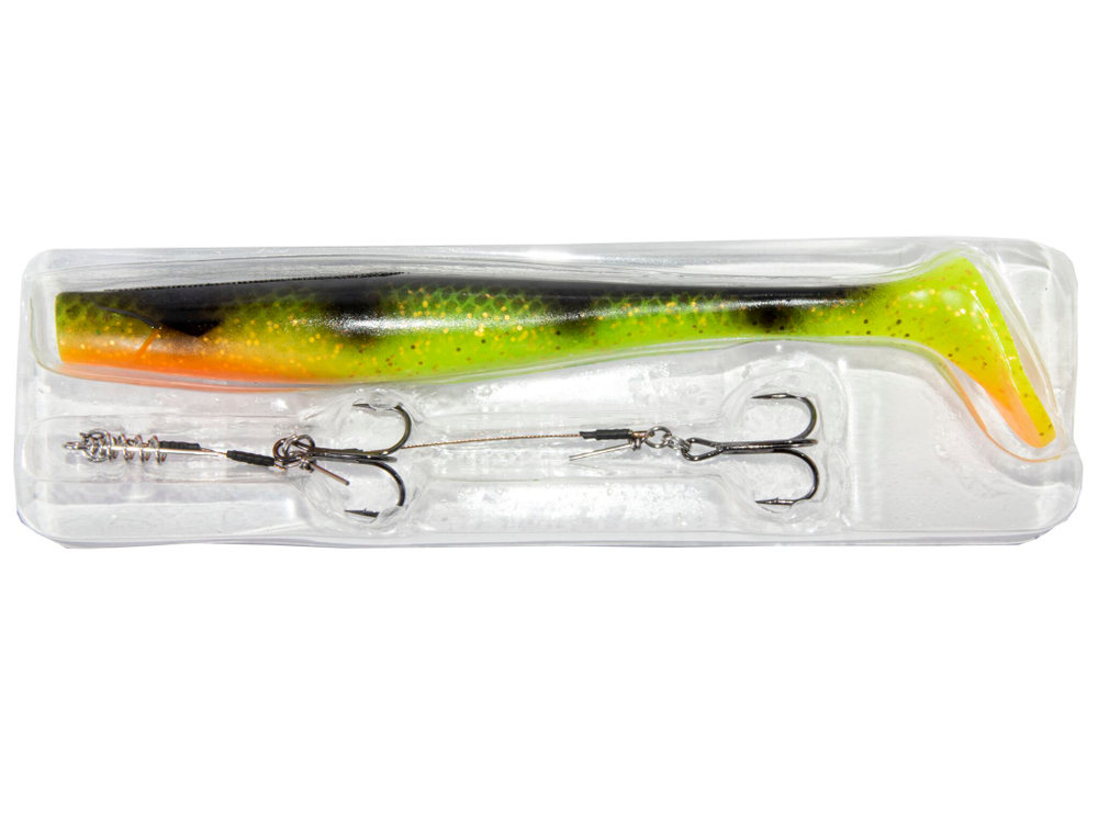 Набор Виброхвост + стингер LJ 3D Series Kubira Swim Shad 9" (22,8 см), цвет PG41, 1 шт.