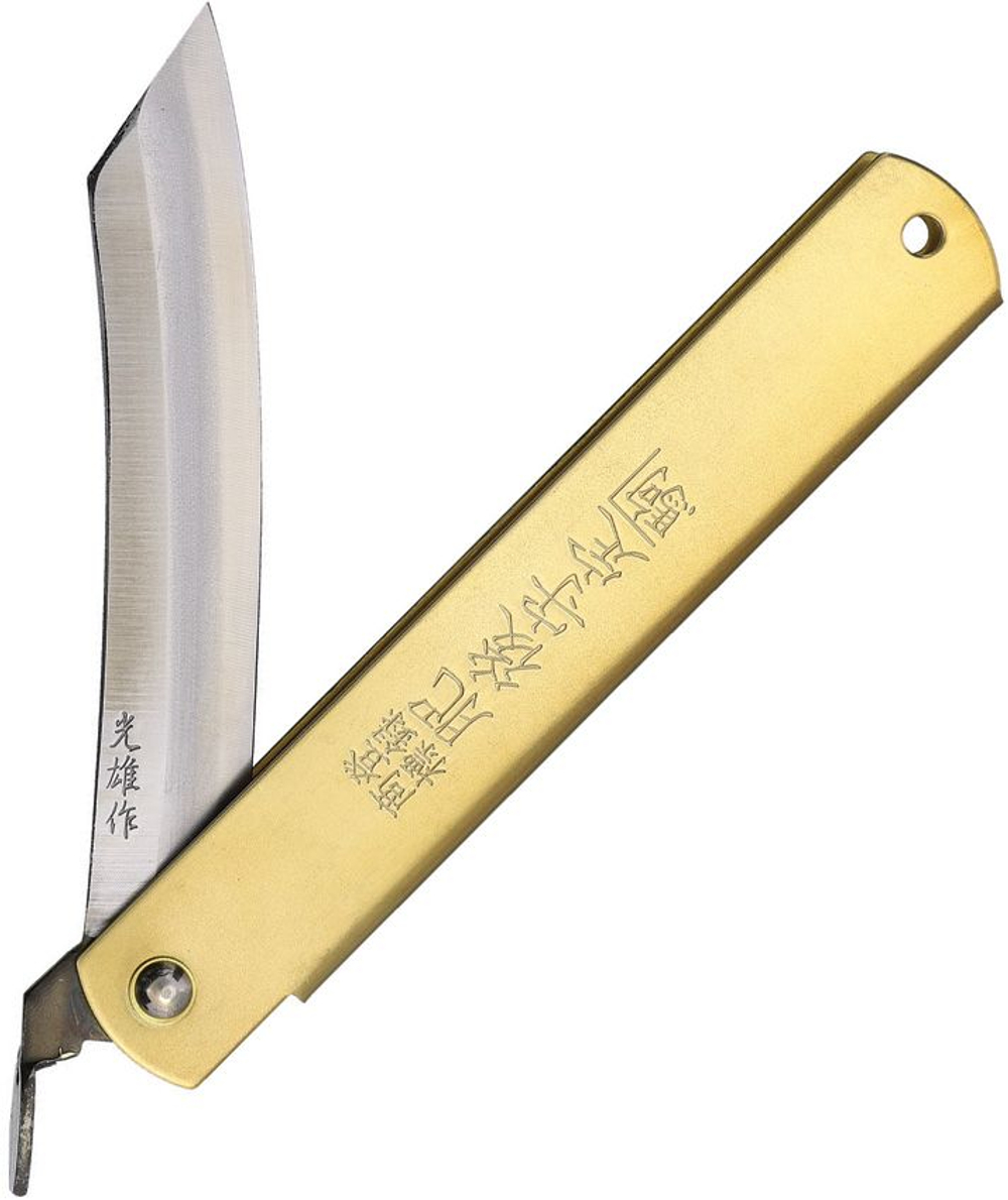 Нож складной Nagao Higonokami Blue Paper Медь 130mm, HIGO11L