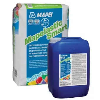 Фото Mapei Mapelastic Smart гидроизоляция (комп А+B) 30кг Mapei Mapelastic Smart гидроизоляция (комп А+B) 30кг