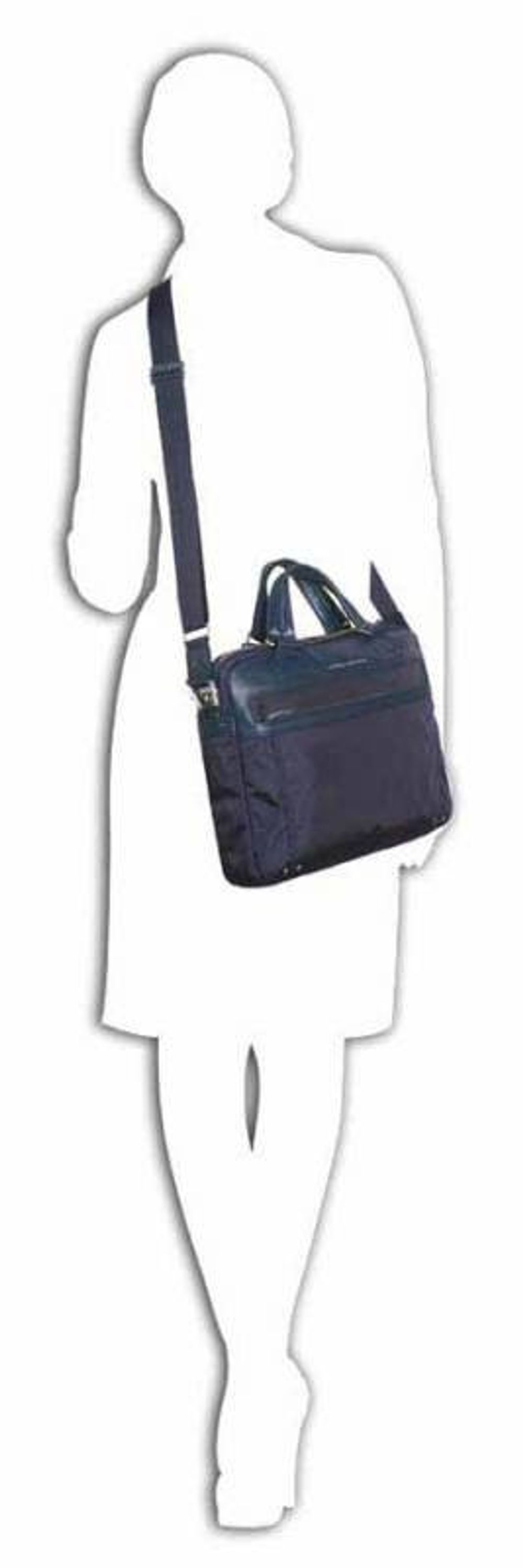 Сумка мужская Piquadro Link синяя кожа и ткань (CA3339LK/BLU2)