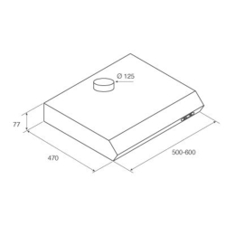 Подвесная вытяжка Jet Air LIGHT WH/F/60-PRF0094435B